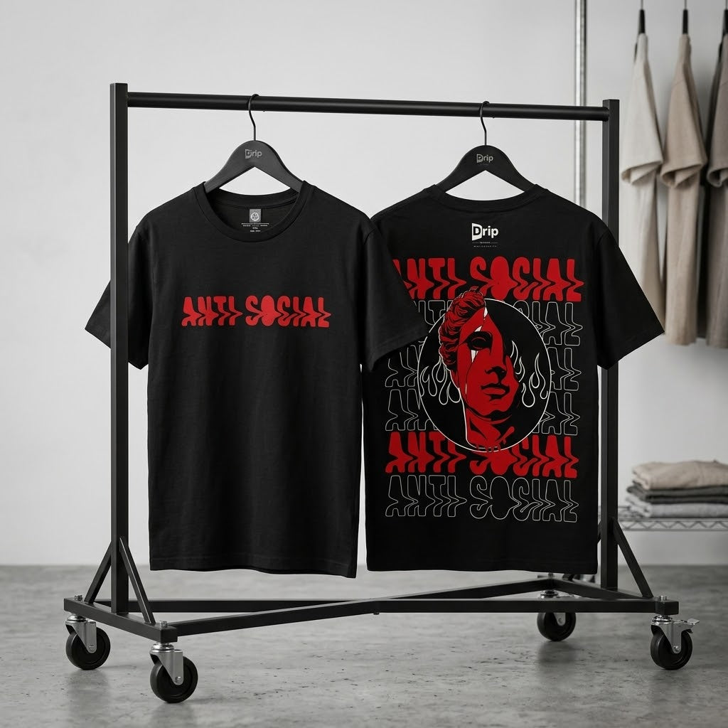 DRIP INSTINCT™ — Anti Social Graphic T-Shirt