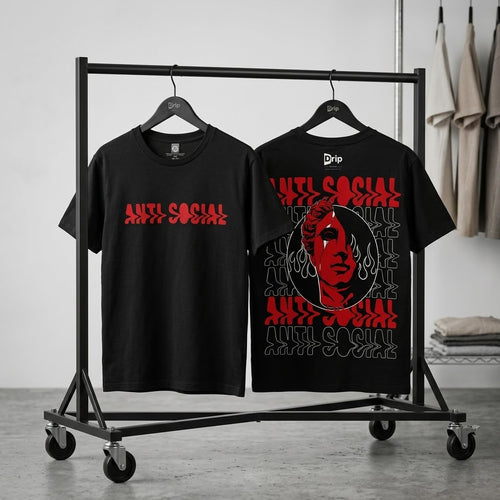 DRIP INSTINCT™ — Anti Social Graphic T-Shirt