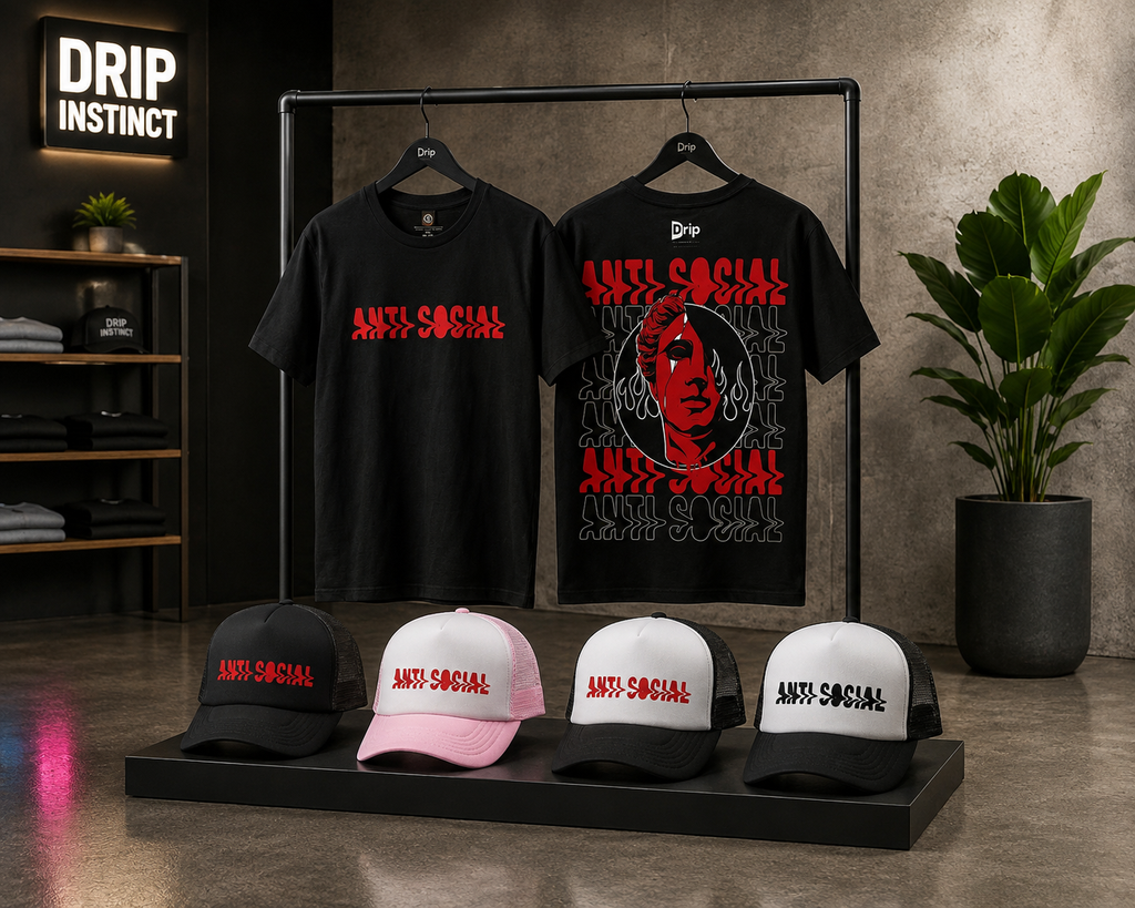DRIP INSTINCT™ — Anti Social Graphic T-Shirt