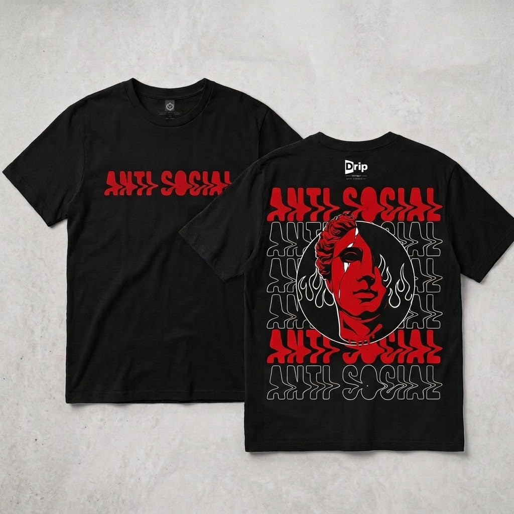 DRIP INSTINCT™ — Anti Social Graphic T-Shirt